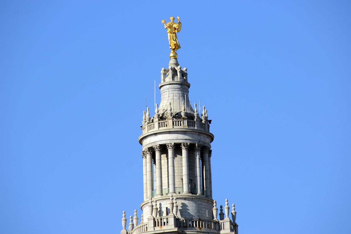 29 The Statue Of Civic Fame Sits Atop Manhattan Municipal Building From The Walk Near The End Of The New York Brooklyn Bridge